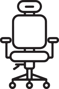 black office chair icon clip art preview