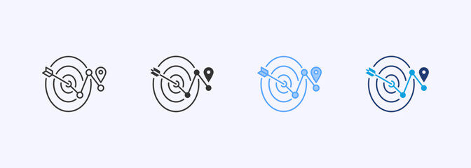 Goal Tracking Icon Set Multiple Style Collection © Lulis