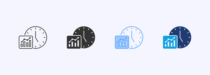Time Dynamics Icon Set Multiple Style Collection