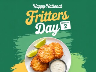Celebrate national fritters day with a delicious plate of golden fried fritters and creamy dip