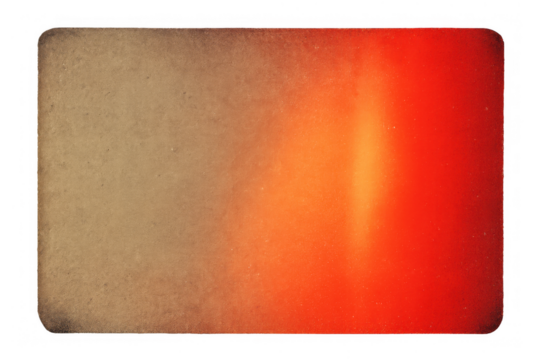 Vintage film frame overlay with retro light leak effect blending orange and beige gradients on transparent background