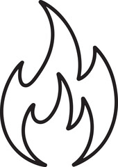 Obraz premium Simple outline of a flame icon