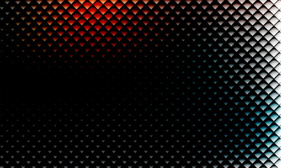 Abstract glass texture background with red blue dark color combination symmetry rectangular halftone by using stripes vector illustration represent a moody background