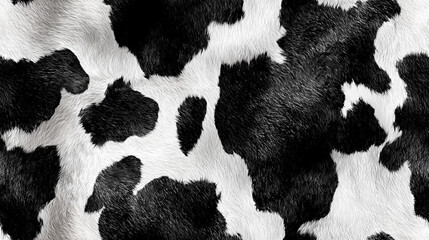 Close-up of black and white cow fur pattern, symbolizing dairy farming, livestock, and the agriculture industry, tile