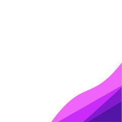Abstract wavy flat color business corner border design vector template