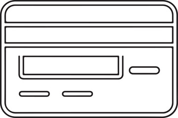 Simple outline icon of a credit card