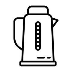 Minimalist Electric Kettle Line Icon