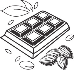 Silhouette chocolate bar simple icon design vector illustration