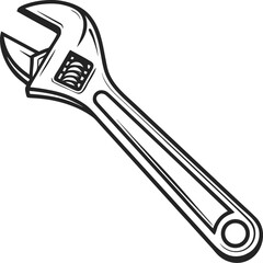 wrench outline icon 