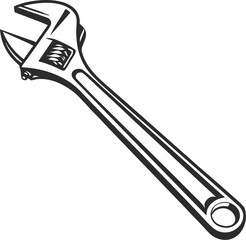 Obraz premium wrench outline icon vector