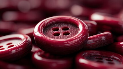 Closeup maroon buttons