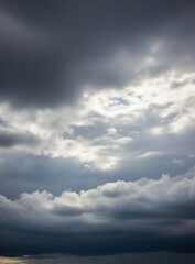 Fototapeta premium Dark clouds in the rainy season sky