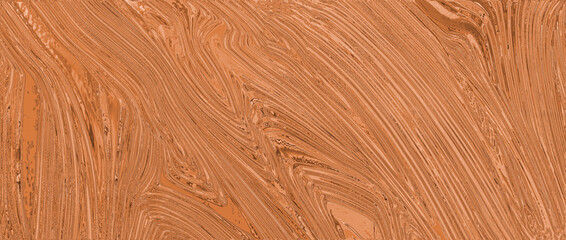 Abstract Liquid Copper Texture, Flowing Brown Metallic Background, Digital Fluid Art Swirls