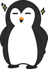 Cute Cartoon Penguin Element