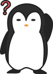 Cute Cartoon Penguin Element