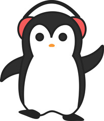 Cute Cartoon Penguin Element