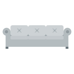 Vector illustration of gray sofa