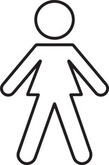 Simple outline icon of a person standing
