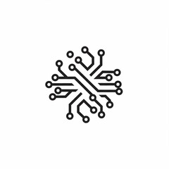 Sleek black digital circuit board pattern