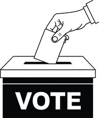 voting in ballot box