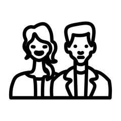 Young Adult Vector Line Icon Design