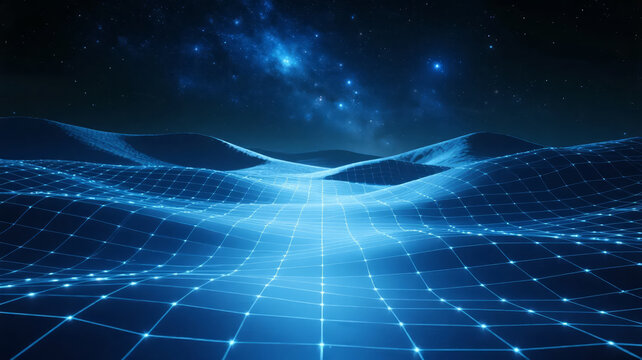 Technology network big data virtual reality metaverse abstract background