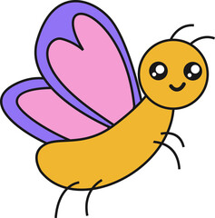 Cute Cartoon Insect Element