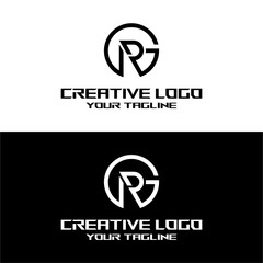 creative letter logo gr design vector