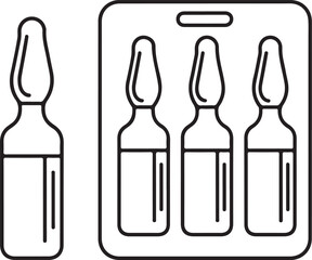 Medical ampoules in packaging and single unit