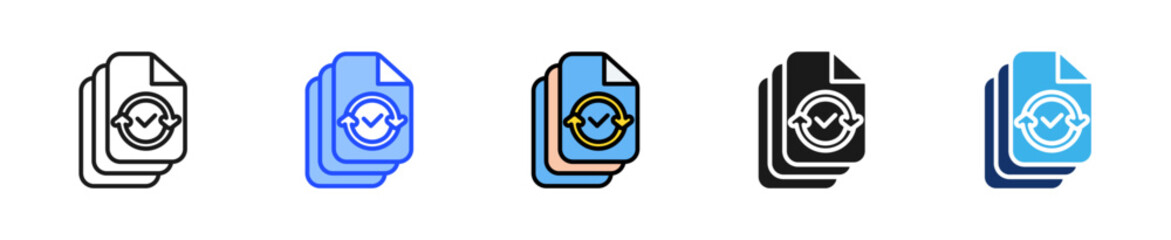 Batch Transaction Icon Collection With Multiple Styles