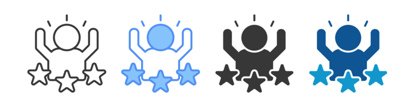 Confidence Icon Set Multiple Style Collection