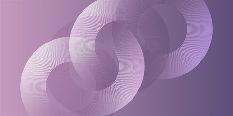Abstract Purple Rings: Interlocking Circular Design, Gradient Background, Modern Geometric Art for Projects