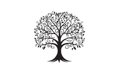 Elegant Tree of Life Vector Set – Nature Growth Roots Symbol Illustration Design