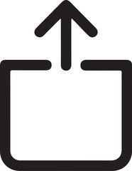 Simple upload icon with arrow and box