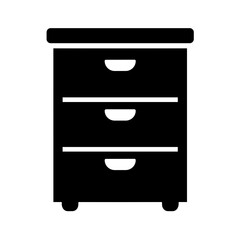 Black nightstand with drawers furniture bedroom storage organizer bedside table minimalist design for home decor icon