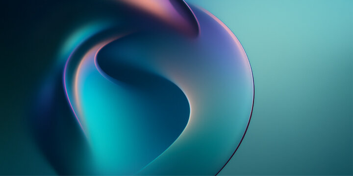 Abstract blue wave design with a colorful spiral and light swirl vector illustration - Powered by Adobe