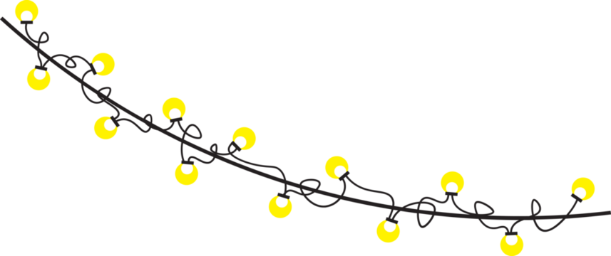 Hanging Light Bulb Decoration glowing colorful hanging lights in seamless pattern on white background lights string set for holiday decoration. Colorful festive glowing PNG - Powered by Adobe