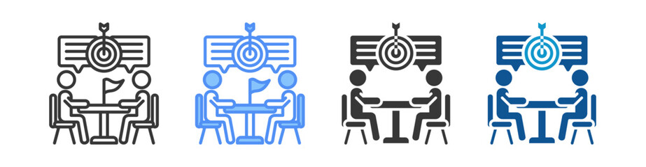 Focus Icon Set Multiple Style Collection