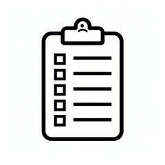 Simple checklist icon representing tasks organization management and productivity improvement
