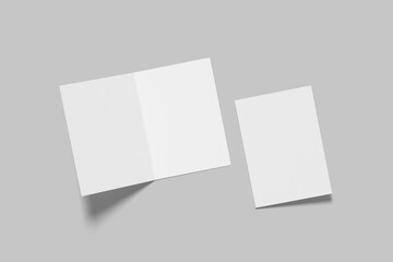 BI-Fold Brochure  Blank Half Fold Brochure Template For Your Presentation.
