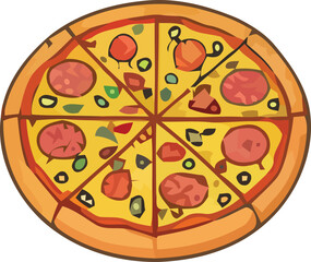 pizza isolated on white background