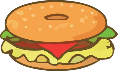 fast food illustration