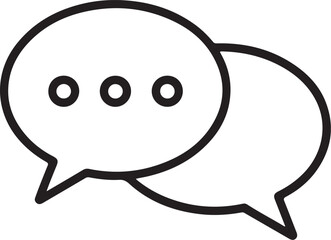 Two speech bubbles with dots for conversation