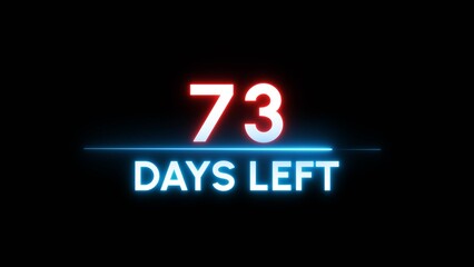 73 Days left Countdown number illustration. 