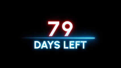 79 Days left Countdown number illustration. 