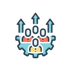 Color illustration icon for workforce development