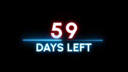 59 Days left Countdown number illustration. 