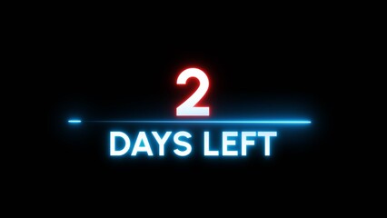 2 Days left Countdown number illustration. 