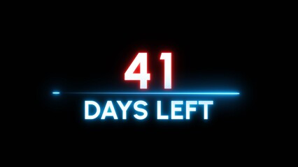 41 Days left Countdown number illustration. 