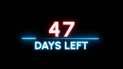 47 Days left Countdown number illustration. 
